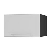 KLAPPHÄNGESCHRANK Kvantum W6B/50 Weiß Matt / Schwarz Matt 50 / 59 / 36cm - Schwarz/Weiß, Holz/Holzwerkstoff (50/36/59cm) - Feldmann-Wohnen