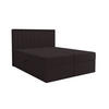 BOXBETT - Taschenmatratze + Topper 140x200 dunkelbraun Bouclé - Dunkelbraun, Holz/Holzwerkstoff (140/200cm) - SIMKAM Furniture