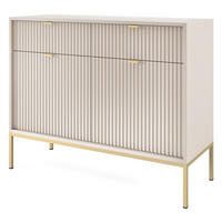 SIDEBOARD STELLARE 104/83/39cm mit 2 Schubladen 2 Türen Kaschmir - Kaschmir/Goldfarben, Holzwerkstoff (104/83/39cm) - MASSENO
