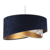 HÄNGELEUCHTE Blau 50/23 cm - Beige, Kunststoff (50/1/23cm) - ONZENO