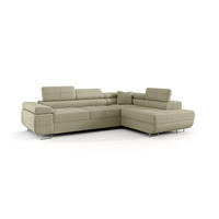 ECKSOFA EMILY mit Schlaffunktion Quelle 06 Rechts - Beige, Textil (275/200cm) - Bedante