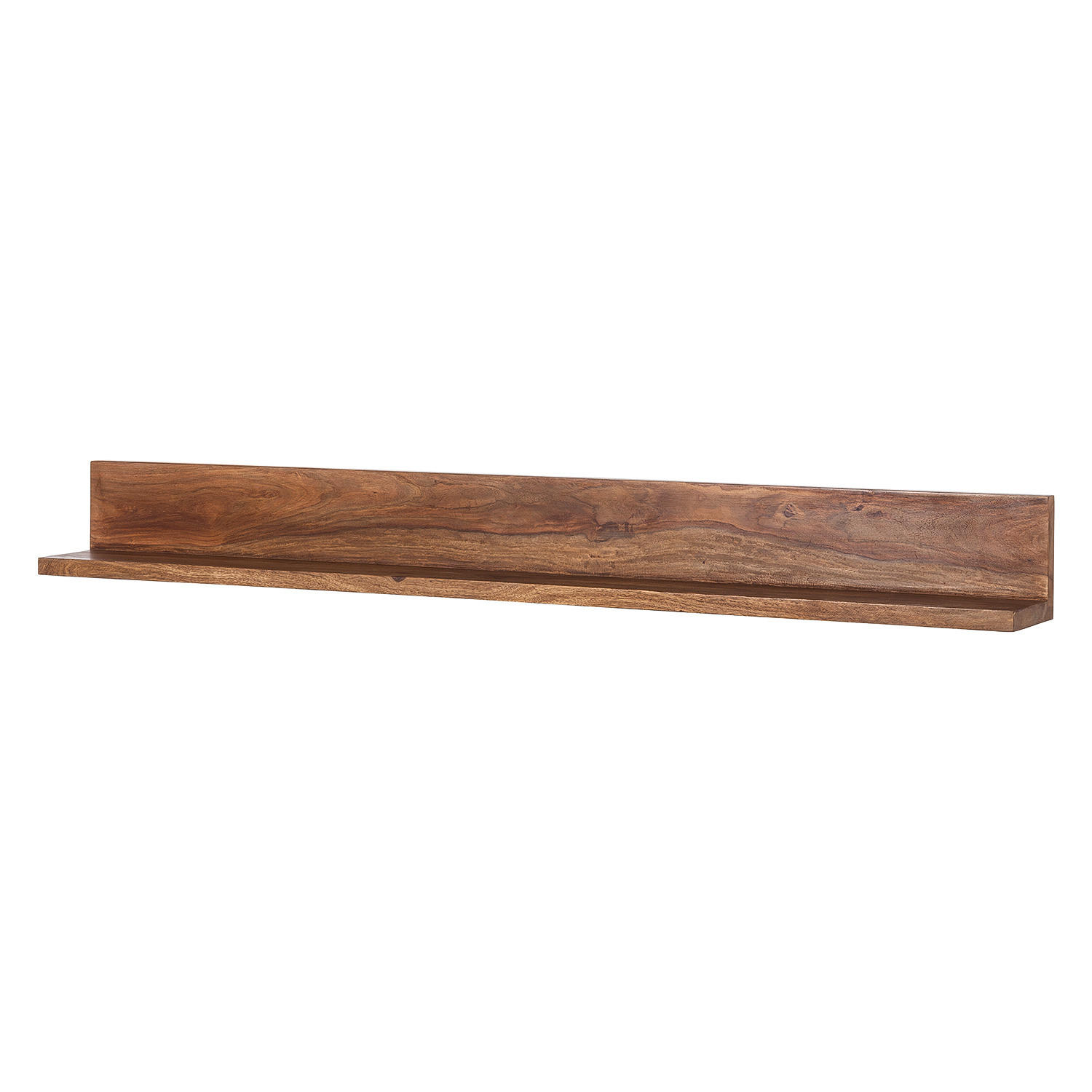 WANDBOARD - Sheesham massiv - Sheeshamfarben, Holz (140/15/15cm) - home24