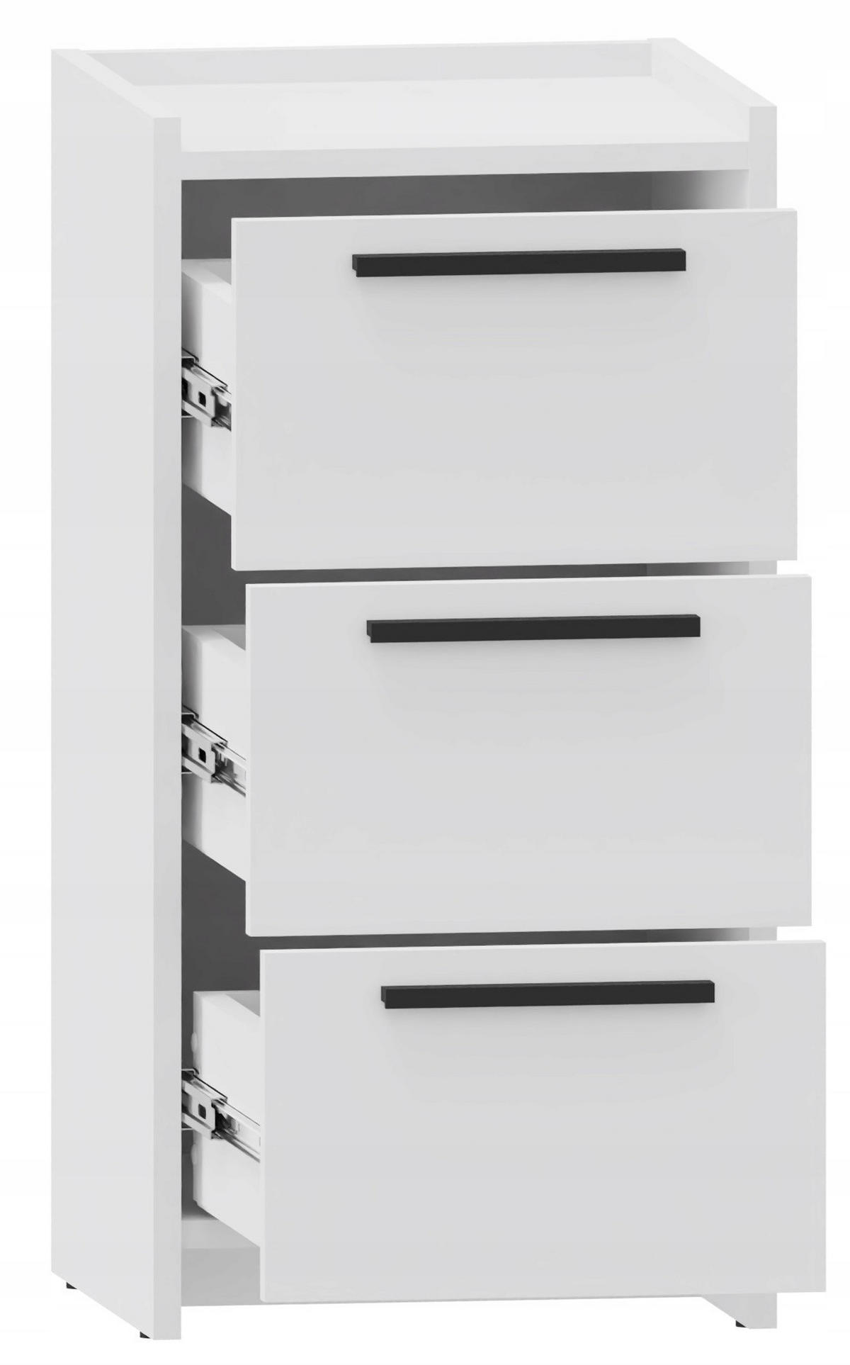 KOMMODE ALTIVO 3SW Weiß 36/35,6/70,4 cm - Weiß, Holzwerkstoff (36/70.4/35.6cm) - Matkam Möbel