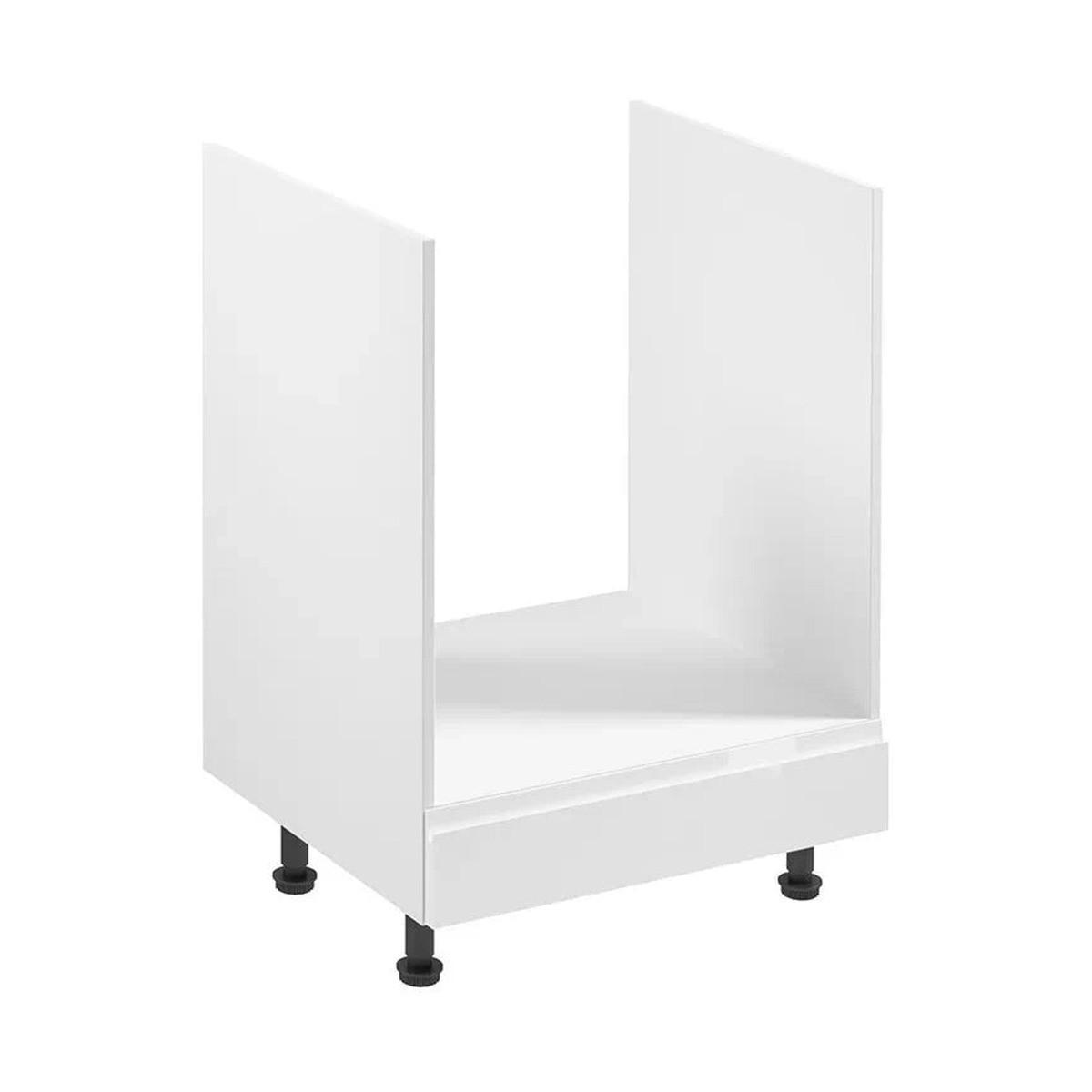 HERDUMBAUSCHRANK – 60 cm – D60ZK – Velmora – Weiß Hochglanz - Weiß Hochglanz, Holzwerkstoff (60/82/52cm) - ROYAL24_MARKT