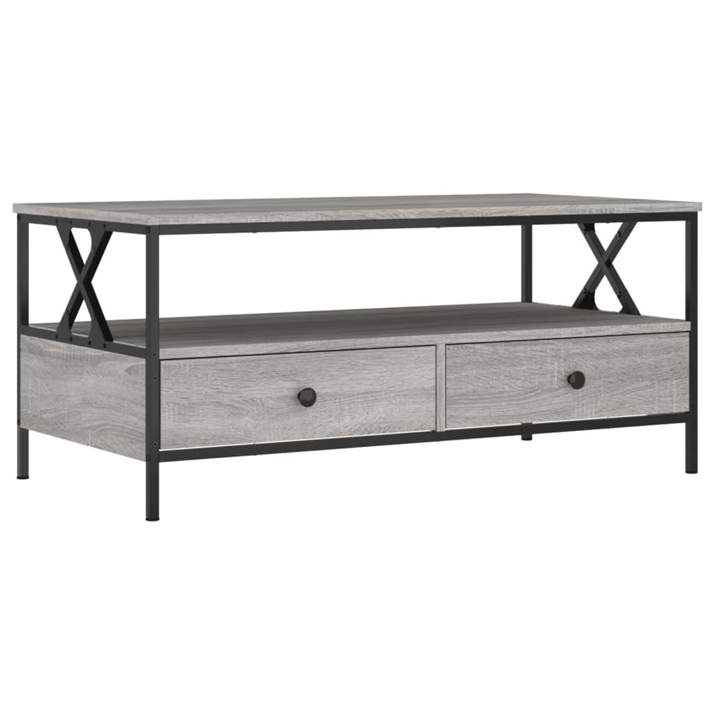 COUCHTISCH Grau Sonoma 100x51x45 cm Holzwerkstoff - Grau, Holzwerkstoff (100/51/45cm) - furnicato