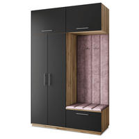 GARDEROBENSCHRANK REMA 150/240/60 cm Modern Garderobe-Set Eiche Wotan - Eiche Wotan/Lila, Holzwerkstoff (150/240/60cm) - MASSENO