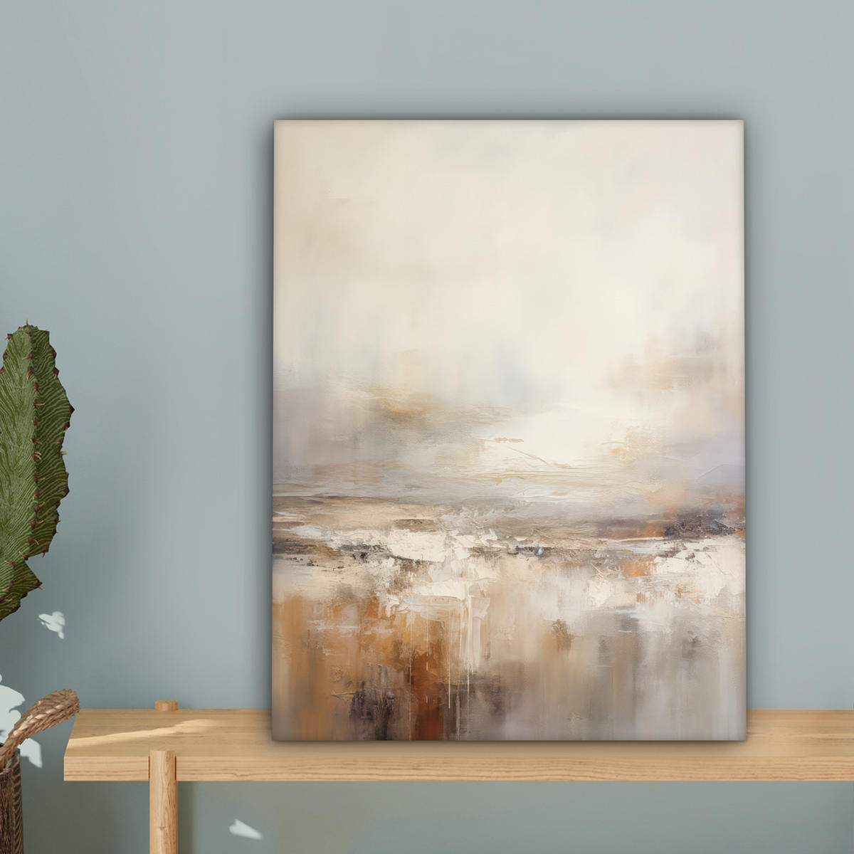 LEINWANDBILD - Kunst - Industriell - Grau - Braun - Abstrakt - 30x40 - Bilder - Sandfarben, Textil (30/40cm) - MuchoWow