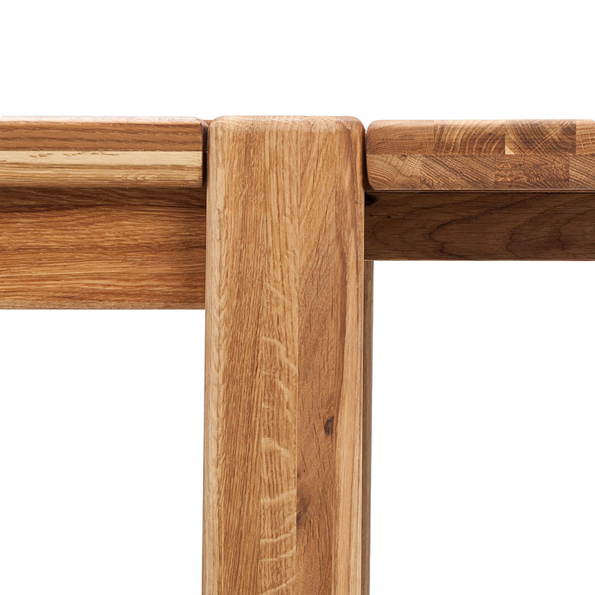 ESSTISCH - Eiche massiv - Eichefarben, Holz (90/180/75cm) - home24