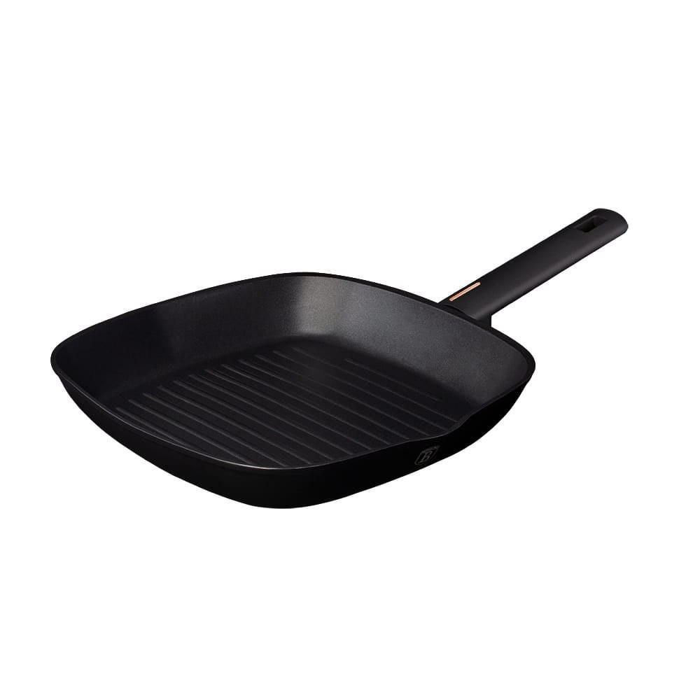GRILLPFANNE Schwarz 28/28/4.1 cm BH7092 - Schwarz, Kunststoff (28cm) - Berlinger Haus