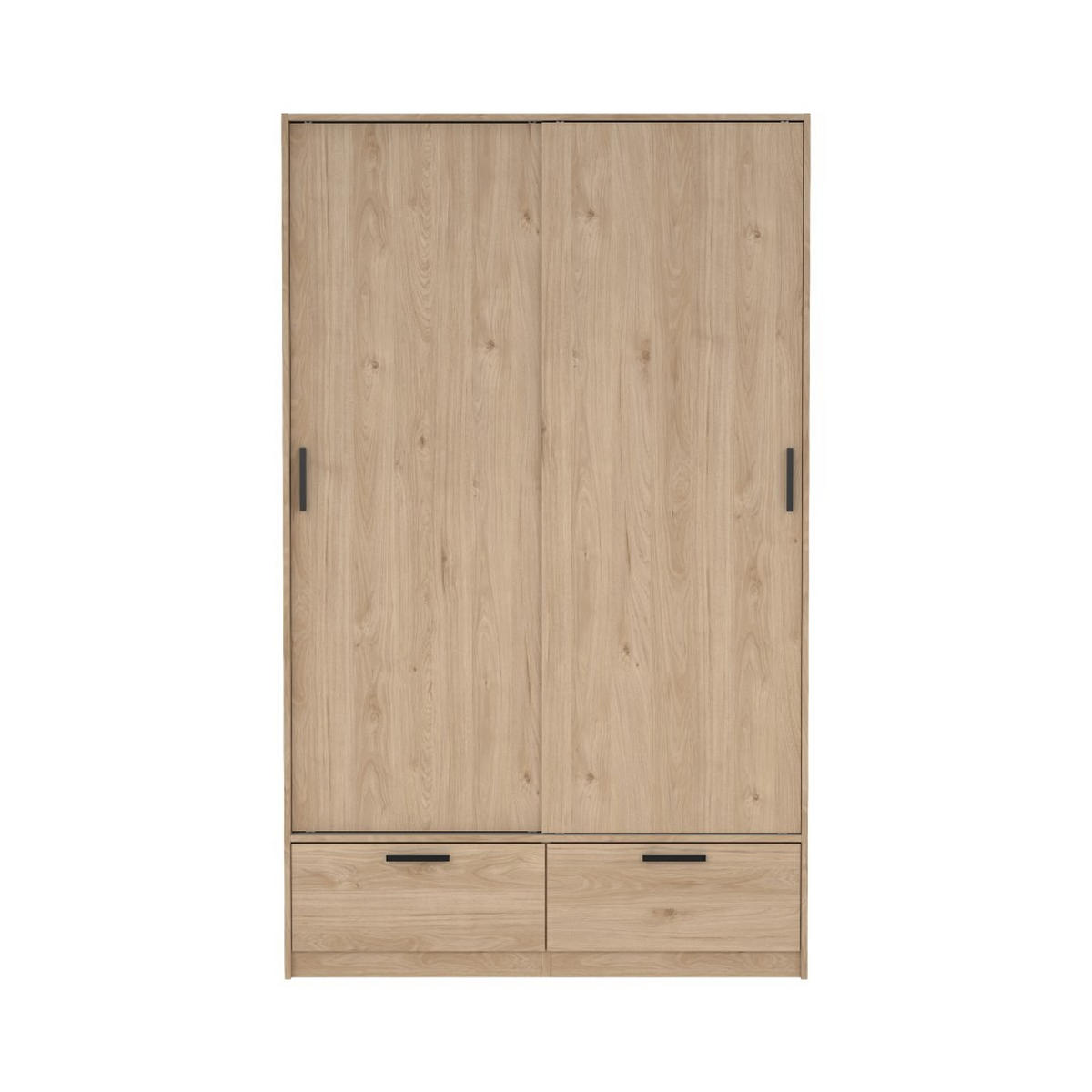 KLEIDERSCHRANK, Line, Nussbaum, Holzwerkstoff / Metall / Kunststoff, 122 x 61 x 201 cm - Nussbaumfarben, Holzwerkstoff/Metall (122/201/61cm) - ebuy24