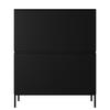 HIGHBOARD Bemmi Schwarz mit schwarzen Beinen 4-türig 100 cm - Schwarz, Holzwerkstoff/Metall (100/122/35cm) - Selsey