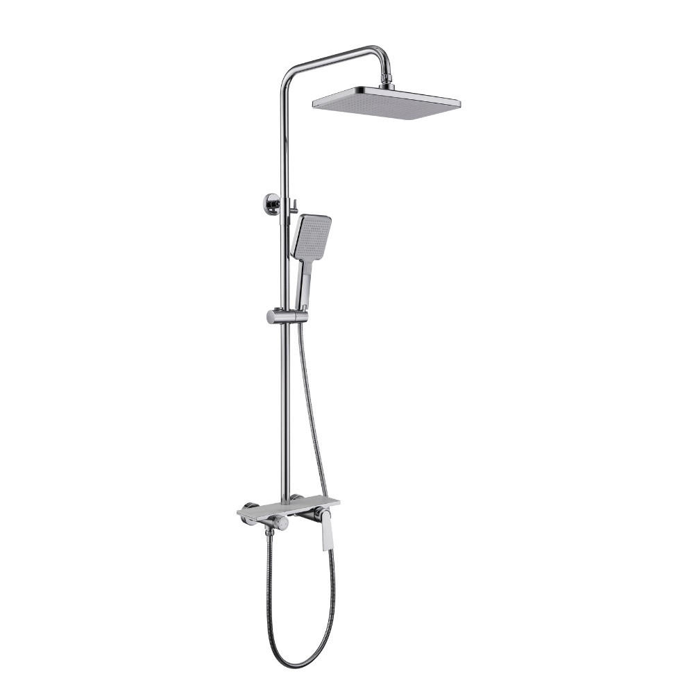 DUSCHARMATUR ICONIC - Weiß - Weiß, Metall (28/120/37.5cm) - Home Deluxe