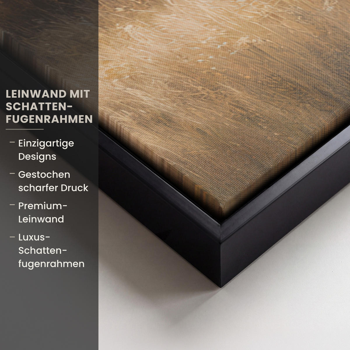 LEINWAND Bilder mit Rahmen - Gras - Morgennebel - Kreuz - Christentum - 40x60 - Beige, Textil (40/60cm) - MuchoWow