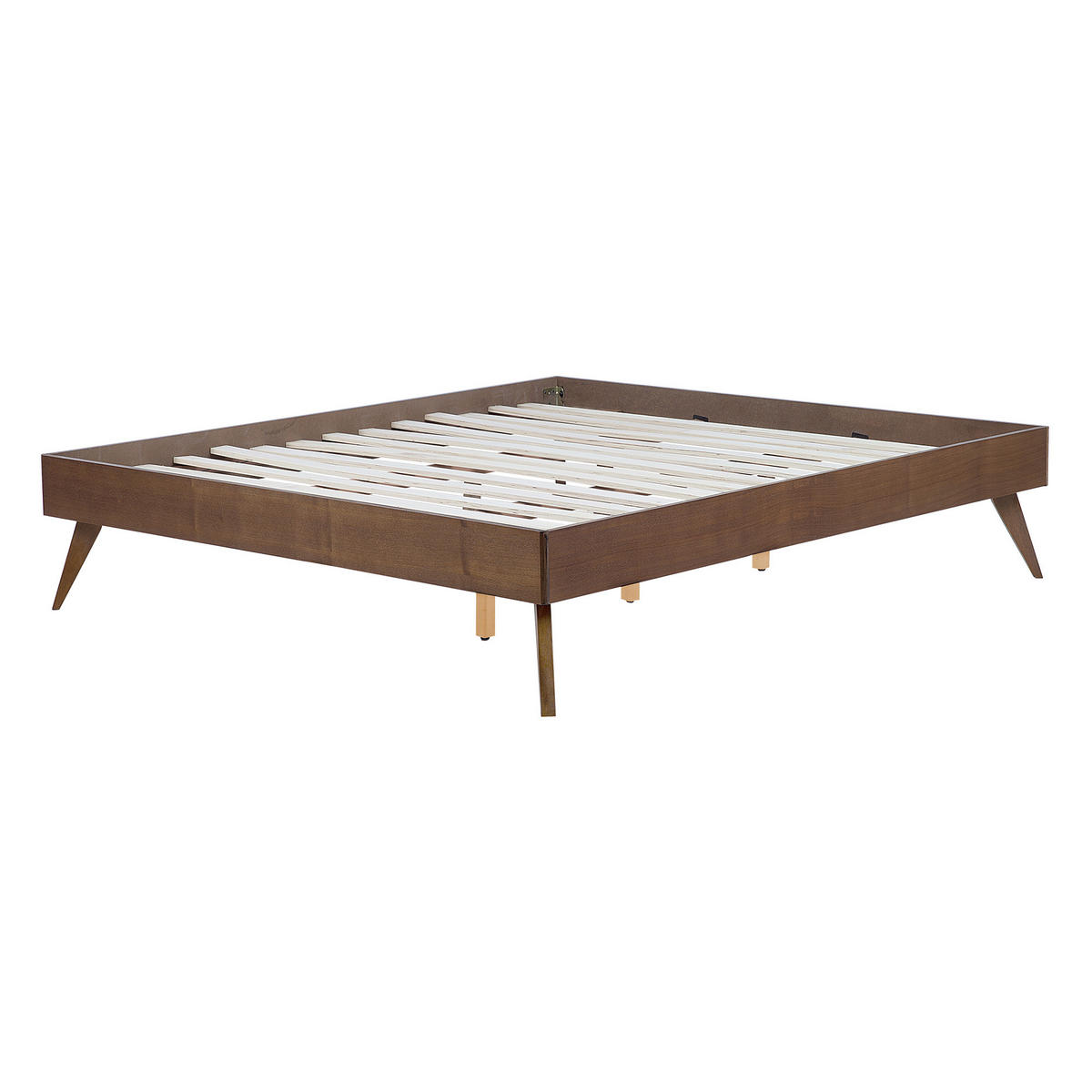 BETT 140/200 cm Dunkler Holzfarbton Berric - Dunkelbraun, Holzwerkstoff (140/200cm) - Beliani