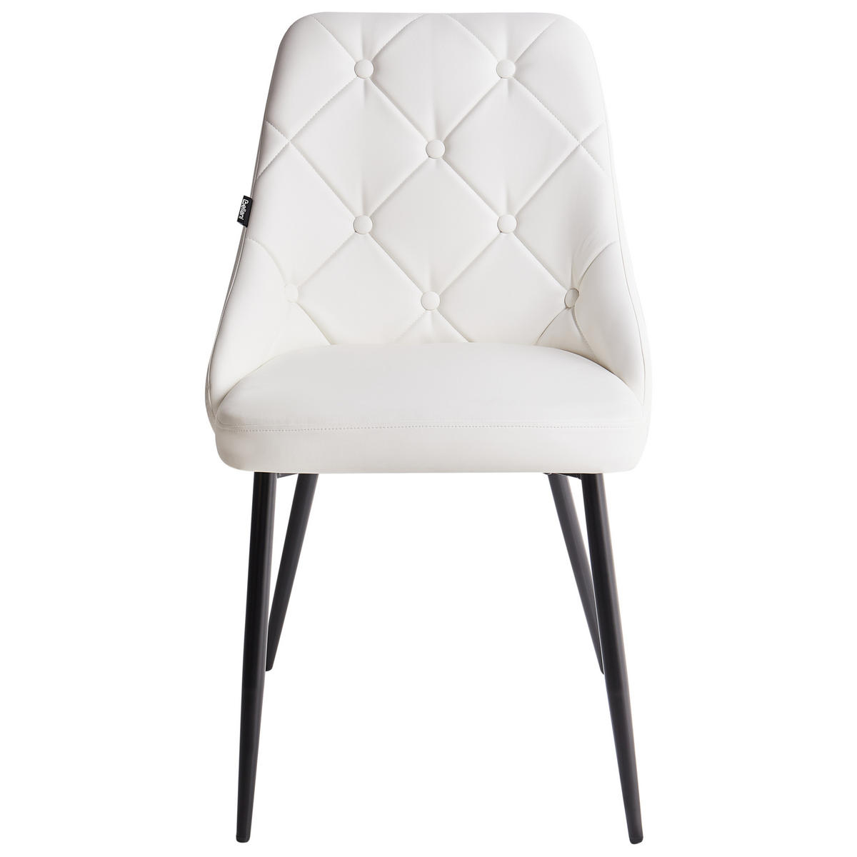 ÉTKEZŐSZÉK 2 darabos Szett Műbőr Fehér Valerie - fehér, textil/fém (54/84/46cm) - Beliani
