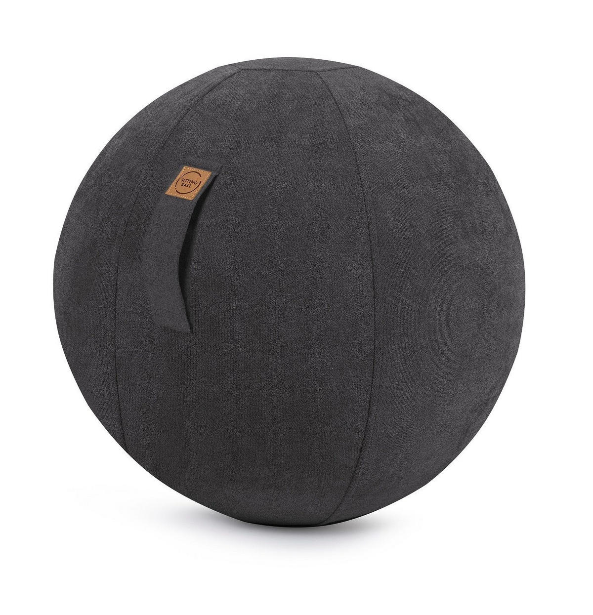 SITZBALL ALFA - Schwarz, Textil (65/65/65cm) - Magma Heimtexx