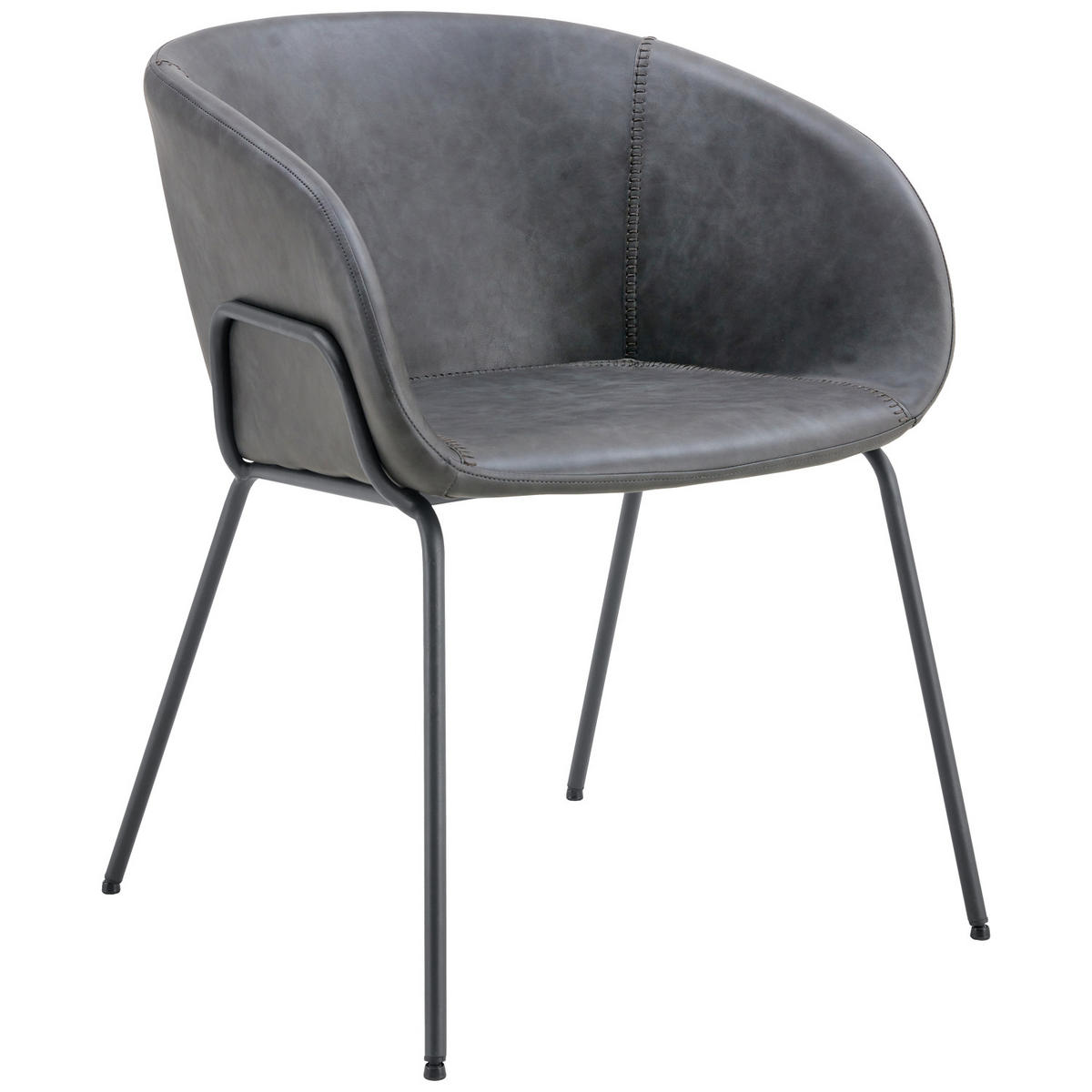 STÜHLE André Dunkelgrau 2er-Set - Grau, Kunststoff (57/76/59cm) - Happy Garden