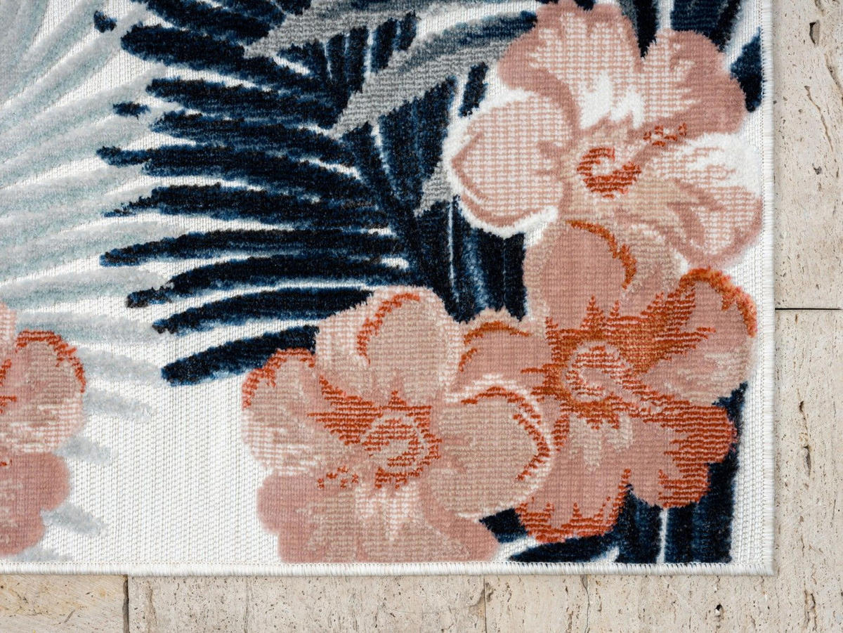 OUTDOORTEPPICH Heather Altrosa,Dunkelblau,Currygelb 80/150 cm - Altrosa, Textil (80/150cm) - My-Rug