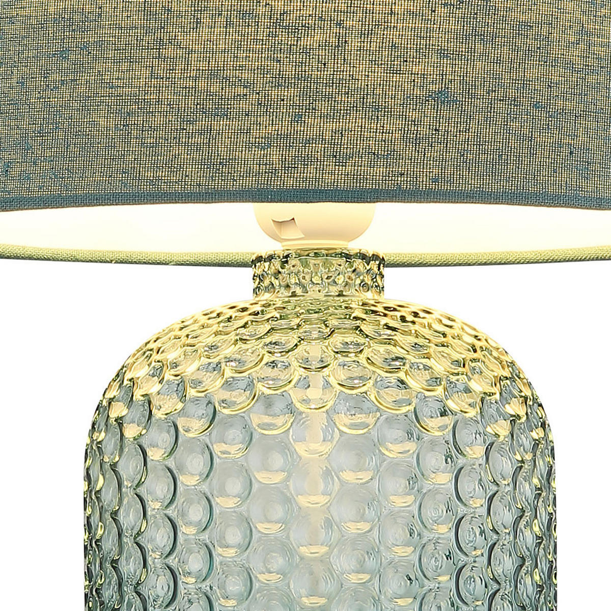 TISCHLEUCHTE Glas Textil Blassgrün - Grün, Glas (26.5/26.5/50cm) - Globo Lighting