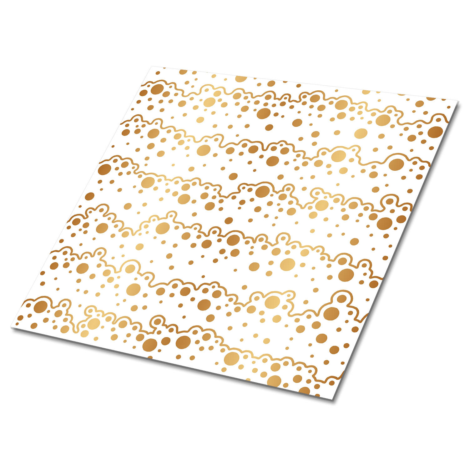 FLIESENAUFKLEBER 9 Stück 30x30 cm selbstklebend Seifenschaum - Goldfarben, Textil (30/1.6/30cm) - TULUP