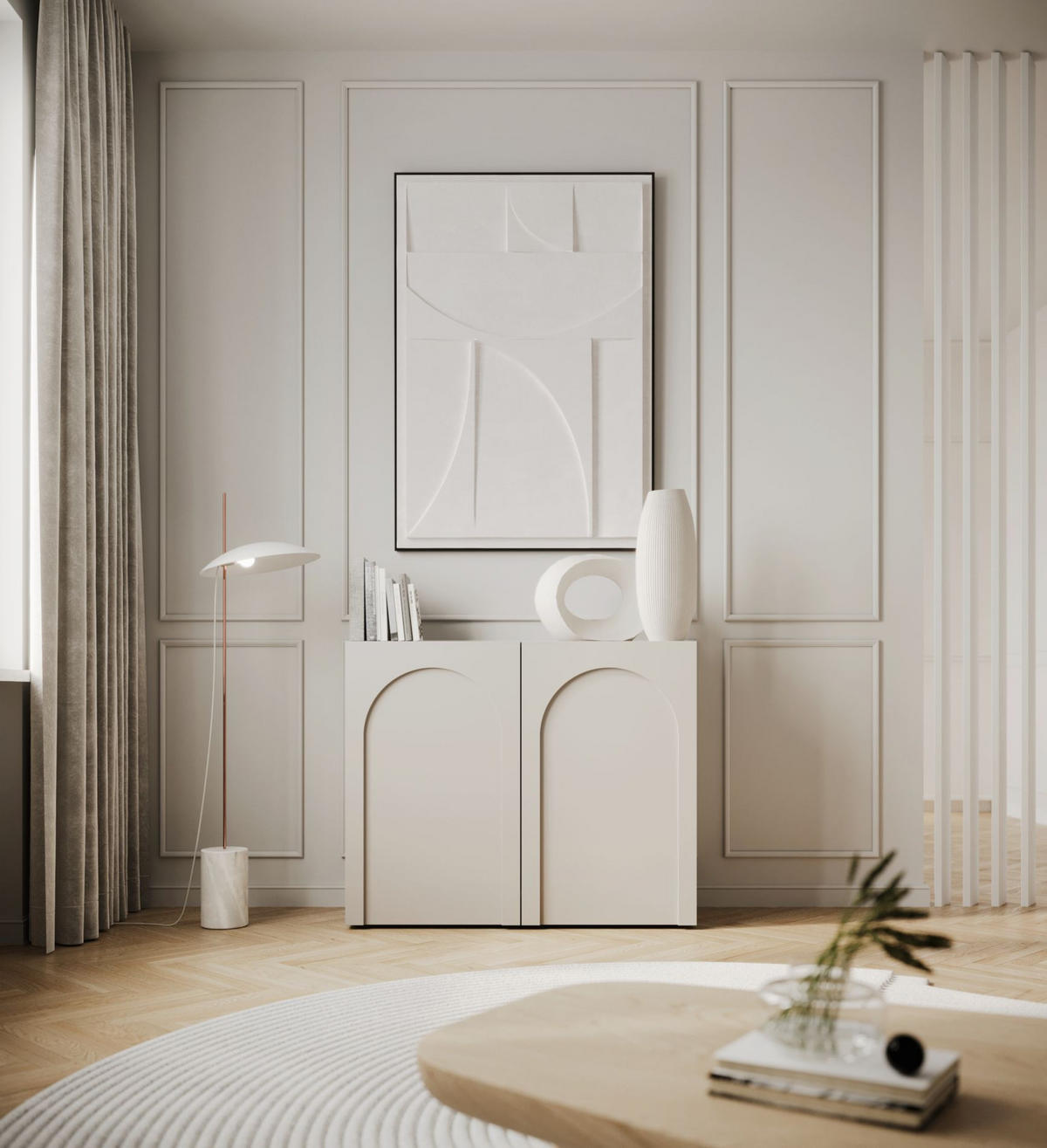 SIDEBOARD Arkadia Kaschmirgrau 100 cm - Kaschmir, Holzwerkstoff (100/81/35cm) - Selsey