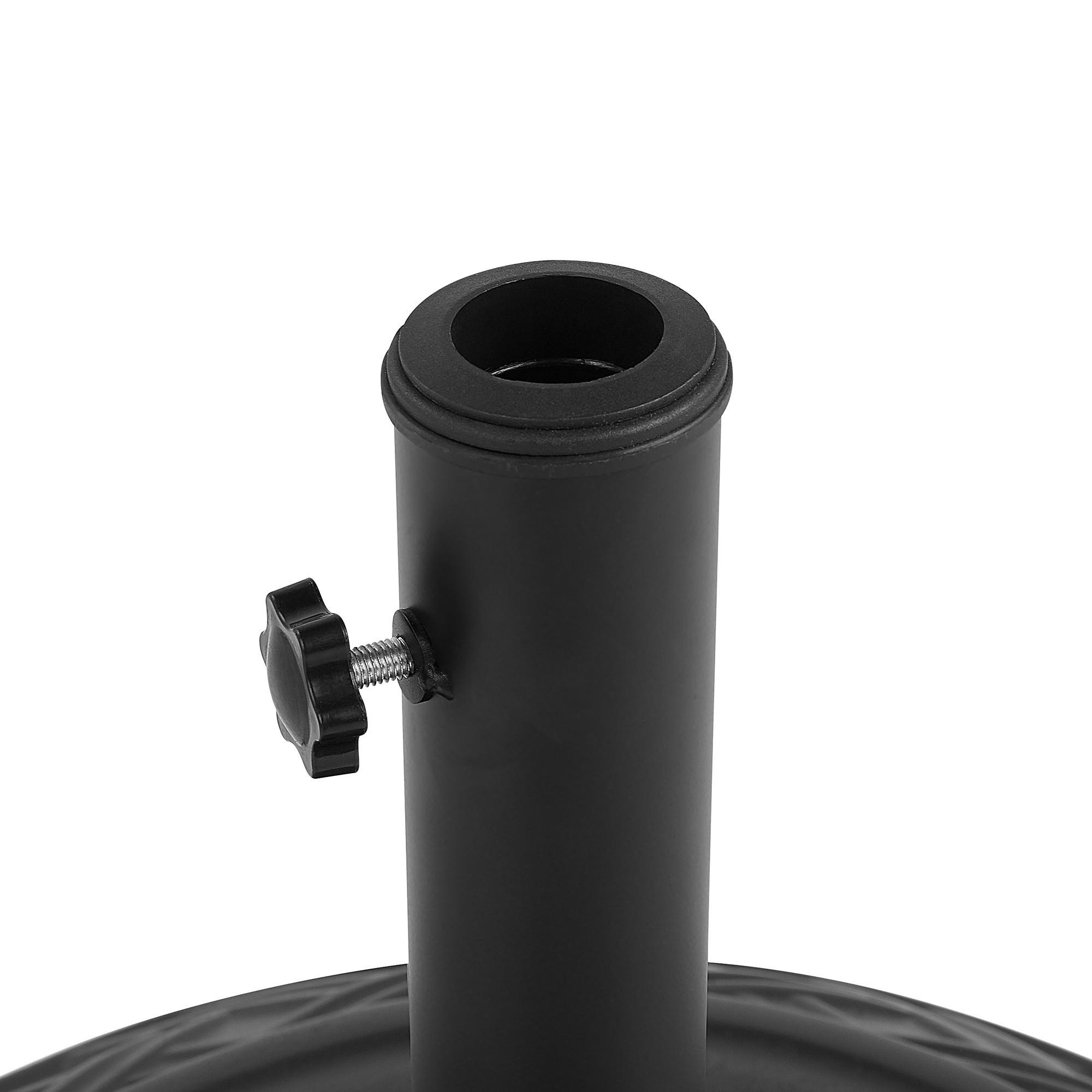 SONNENSCHIRMSTÄNDER schwarz 50 cm Capaci - Schwarz, Stein (50/50cm) - Beliani