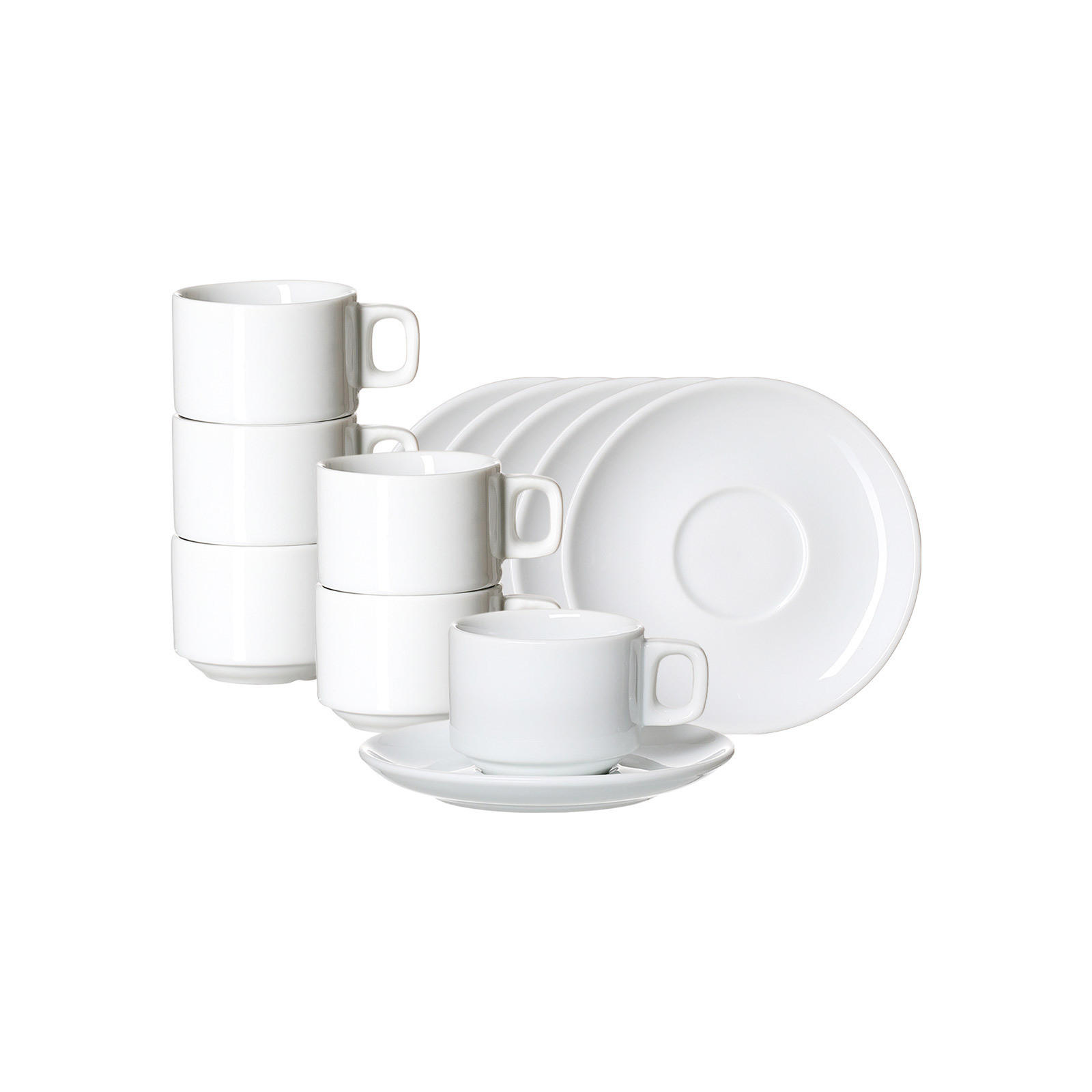 ESPRESSOTASSE Bianco weiß 85 ml 6er Set - Weiß, Keramik (11/6/11cm) - Ritzenhoff Breker