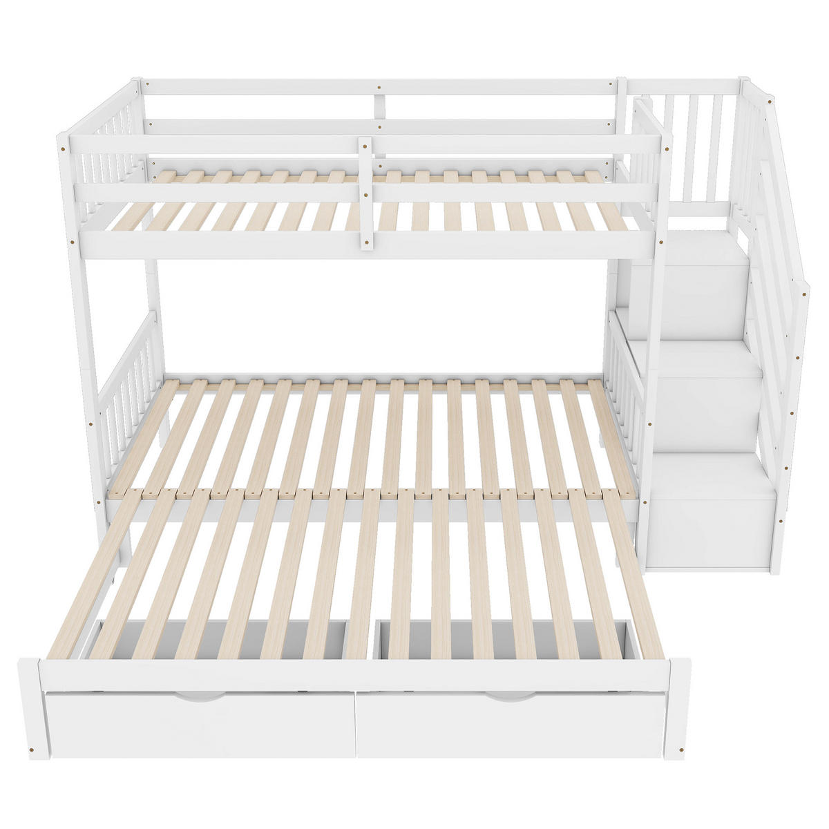 ETAGENBETT Kinderbett Weiß - Weiß, Holz (90/200cm) - ComfortXL