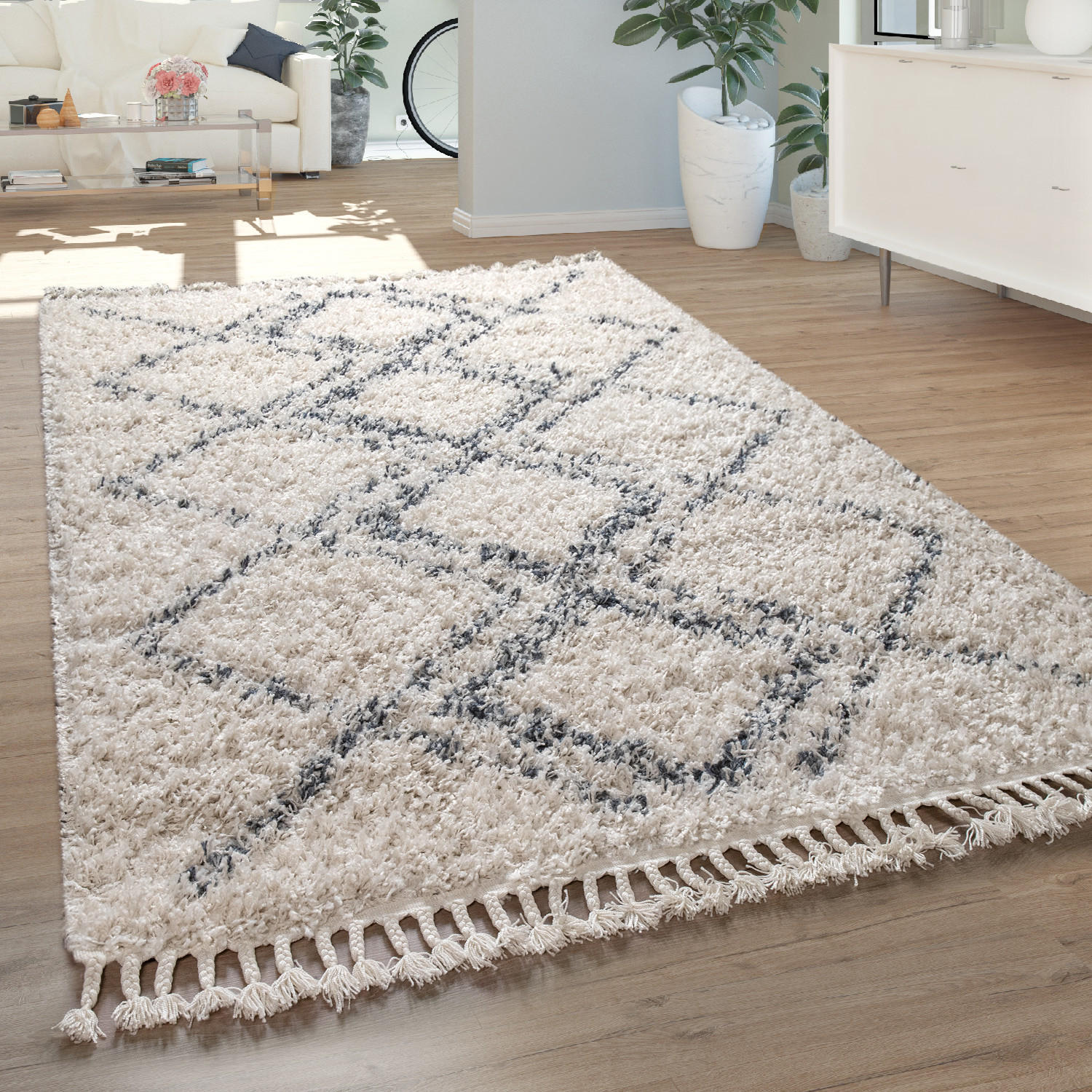 HOCHFLORTEPPICH 120/170 cm Nador 751 - Creme, Textil (120/170cm) - Paco Home