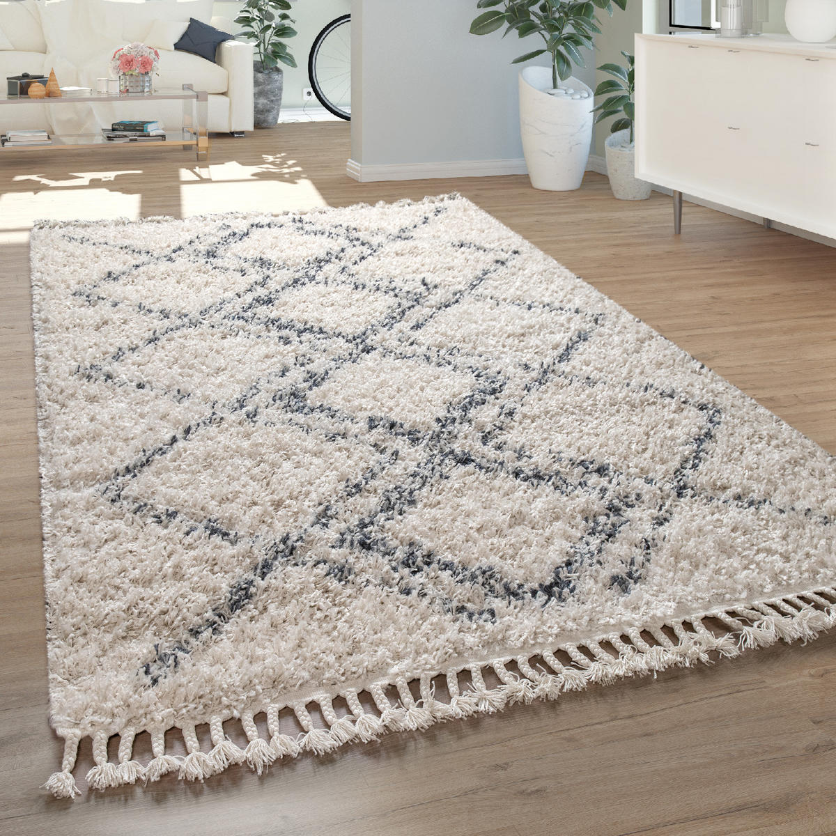 HOCHFLORTEPPICH 120/170 cm Nador 751 - Creme, Textil (120/170cm) - Paco Home