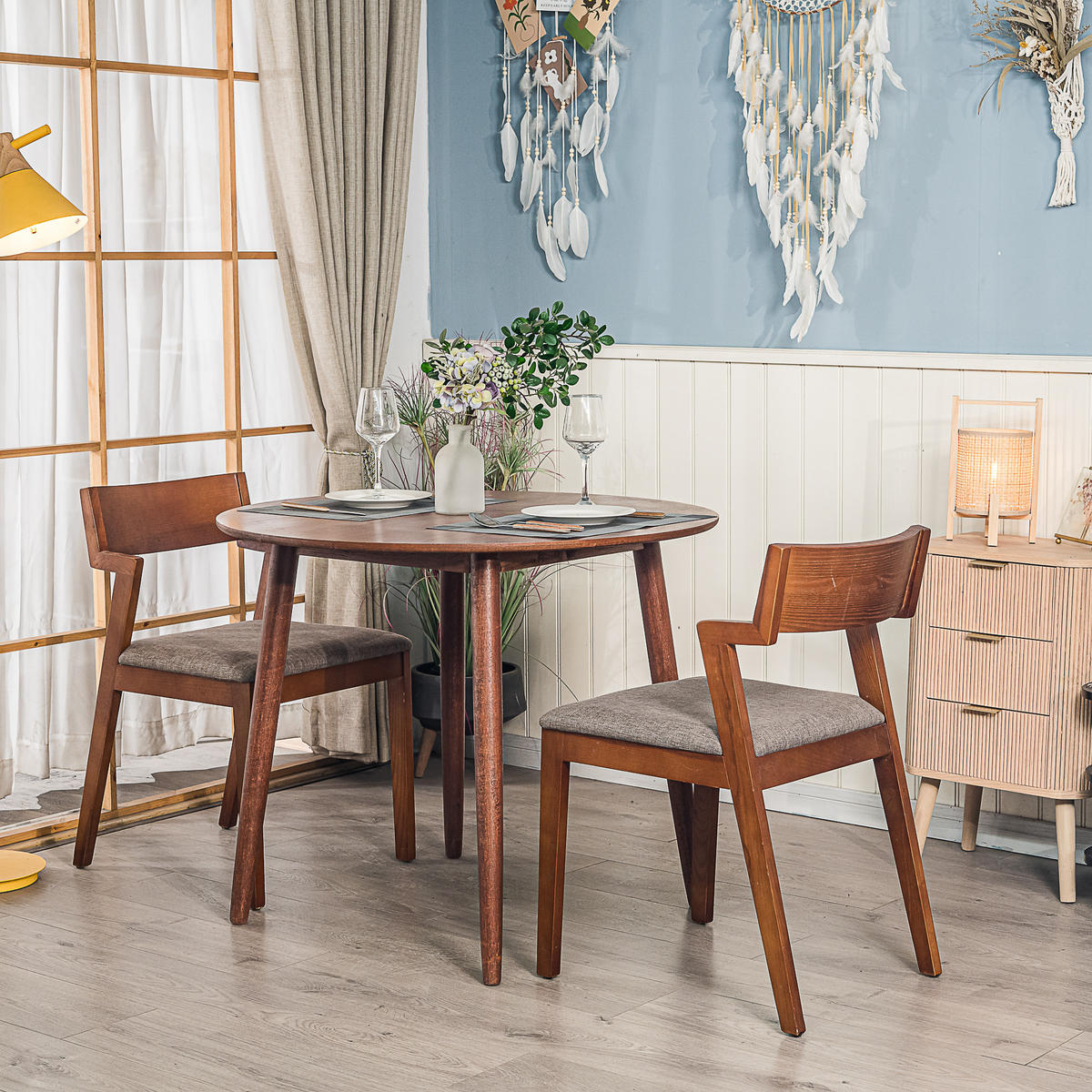 ESSTISCH Rund Braun 90 x 90 x 75 (cm) - Braun, Holz (90/90/75cm) - Nordlys