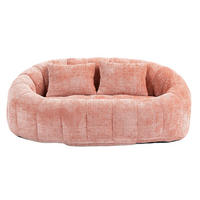 SITZSACK Chenille, Sofa mit 2 Kopfkissen,XXL Lounge-Sofa,Rosa - Rosa, Textil (145/63/95cm) - LVHOM