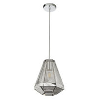 HÄNGELEUCHTE BRANDON Chrom Silber - Silberfarben, Metall (24/24/129cm) - Globo Lighting