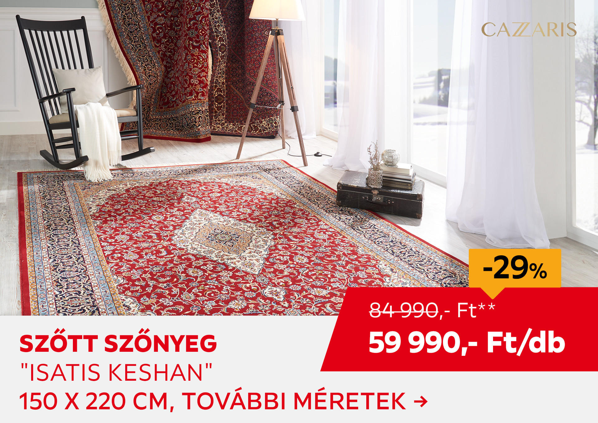 SZŐTT SZŐNYEG "ISATIS KESHAN" 150 X 220 CM Kiemelt termék 84990 Ft.- helyett 59990 Ft.-