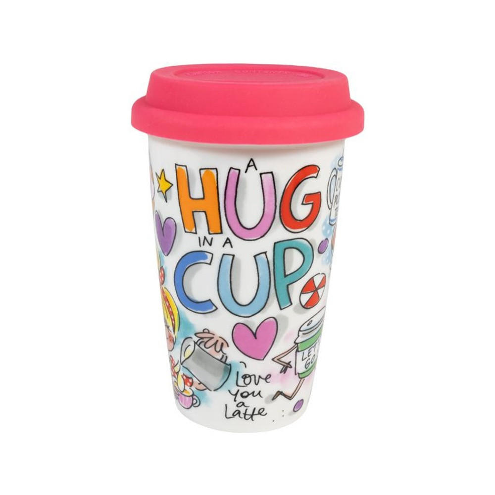 TO-GO-BECHER Eine Umarmung in einer Tasse in Bunt - 15cm - Multicolor, Keramik (0.4L) - Blond Amsterdam