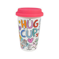 TO-GO-BECHER Eine Umarmung in einer Tasse in Bunt - 15cm - Multicolor, Keramik (0.4L) - Blond Amsterdam