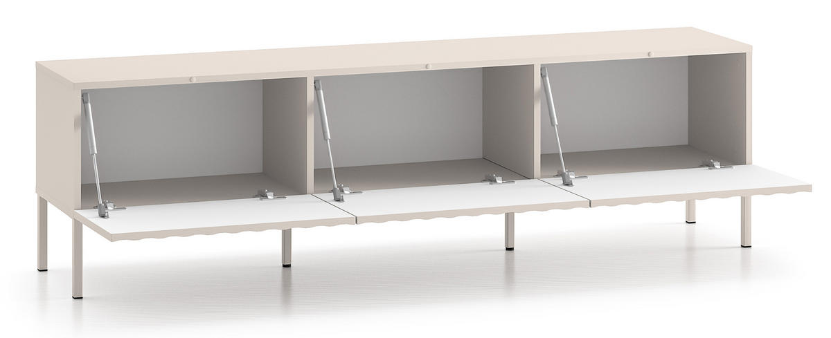 TV-LOWBOARD Derriva Hellbeige 170 cm - Ecru/Beige, Holzwerkstoff/Metall (169.8/49.7/37cm) - Selsey