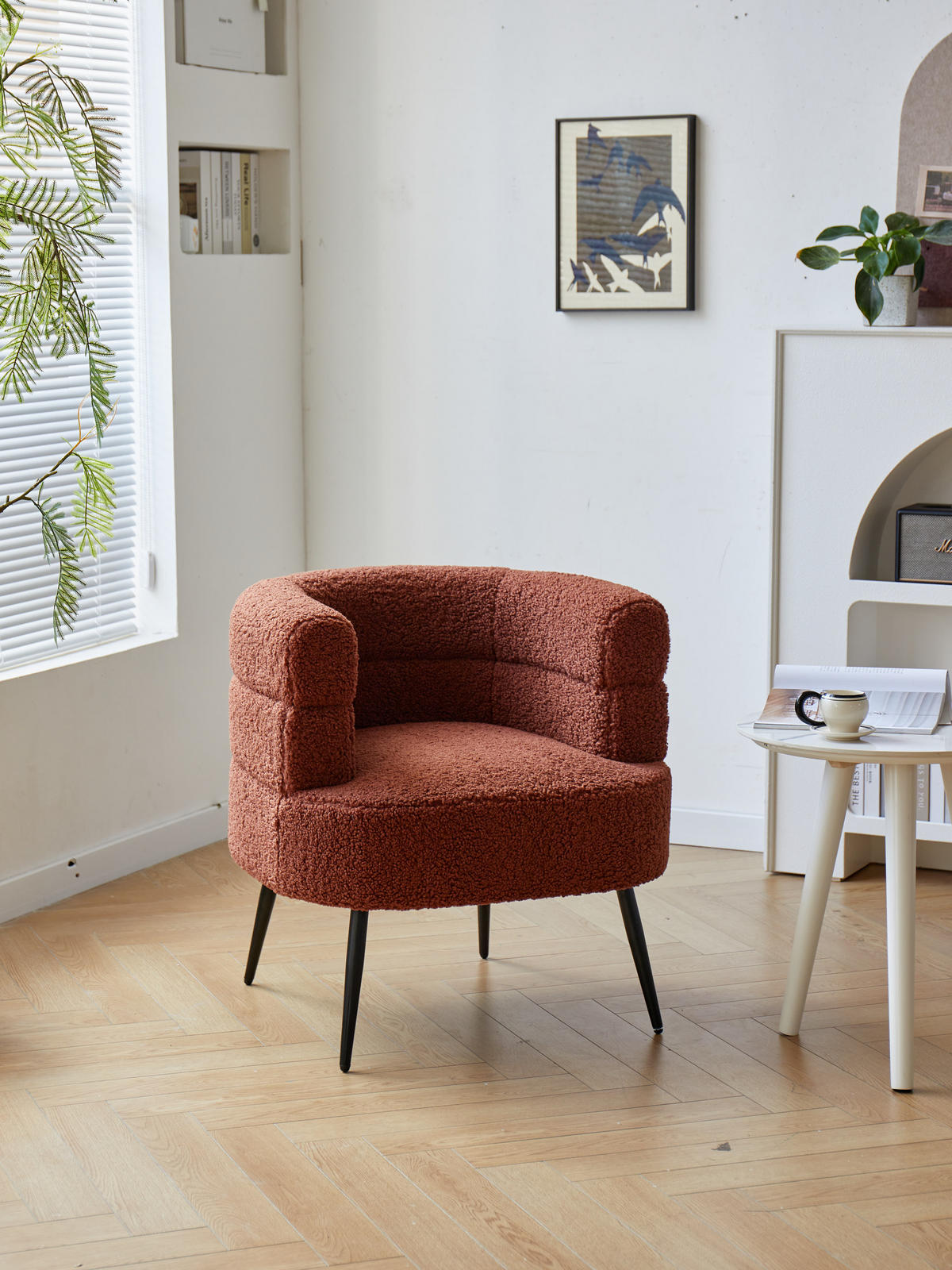 COCKTAILSESSEL Wolle Terracotta - Rot, Textil (67/69/64cm) - Nordlys