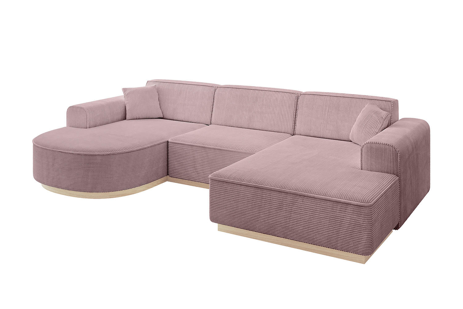 WOHNLANDSCHAFT ARRIO-U1 303x171x83 cm Rosa - Rosa, Holzwerkstoff/Textil (303/83/171cm) - ALTDECOR
