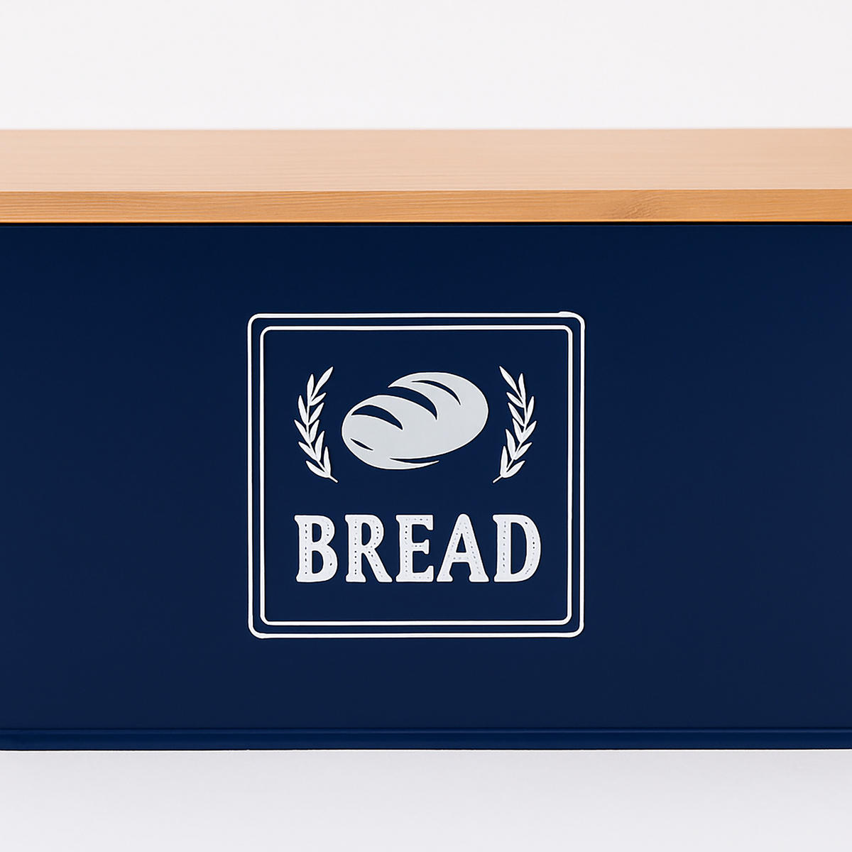 BROTKASTEN - Dunkelblau, Holz/Metall (33/13.5/19cm) - Relaxdays