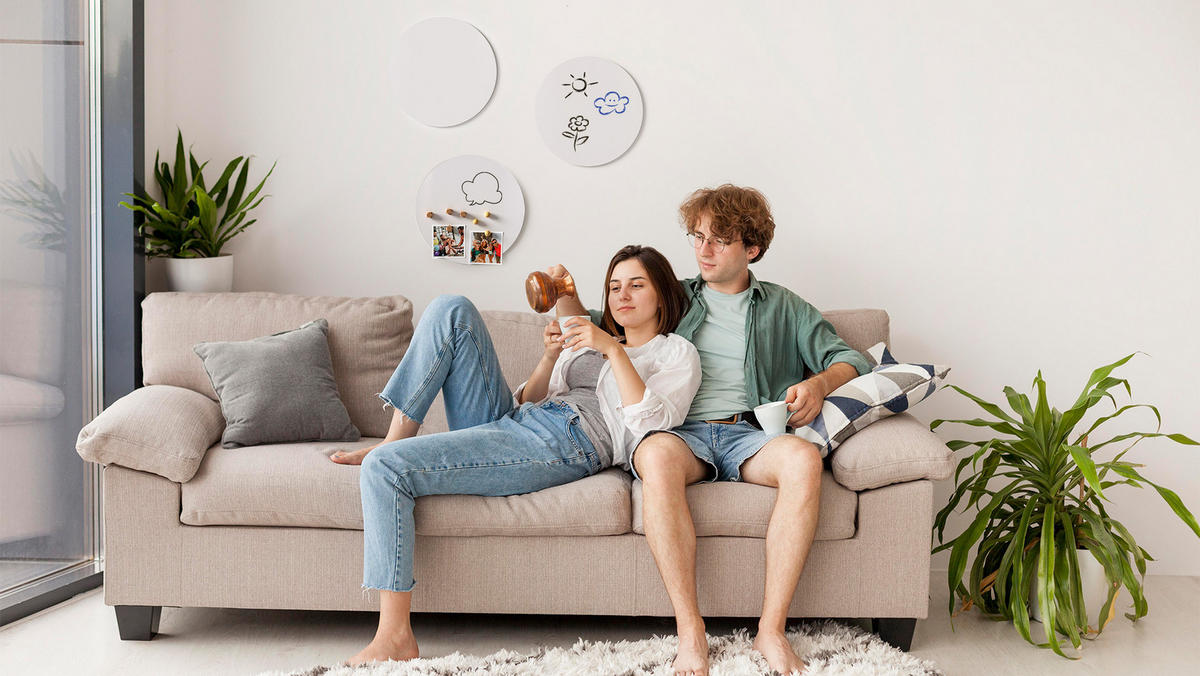 RUNDE Magnetplatte SLIMboard weiß 30 cm Durchmesser - rahmenlose weiße Tafel - Weiß, Metall (30/30/0.3cm) - ALLboards