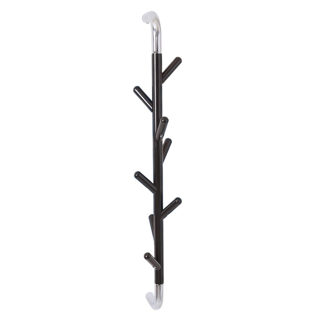GARDEROBE Drehbar Mit 8 Haken 80x13x15 cm Schwarz & Haken Verchromt - Schwarz, Metall (13/80/15cm) - PROREGAL