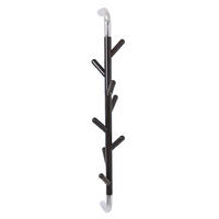 GARDEROBE Drehbar Mit 8 Haken 80x13x15 cm Schwarz & Haken Verchromt - Schwarz, Metall (13/80/15cm) - PROREGAL