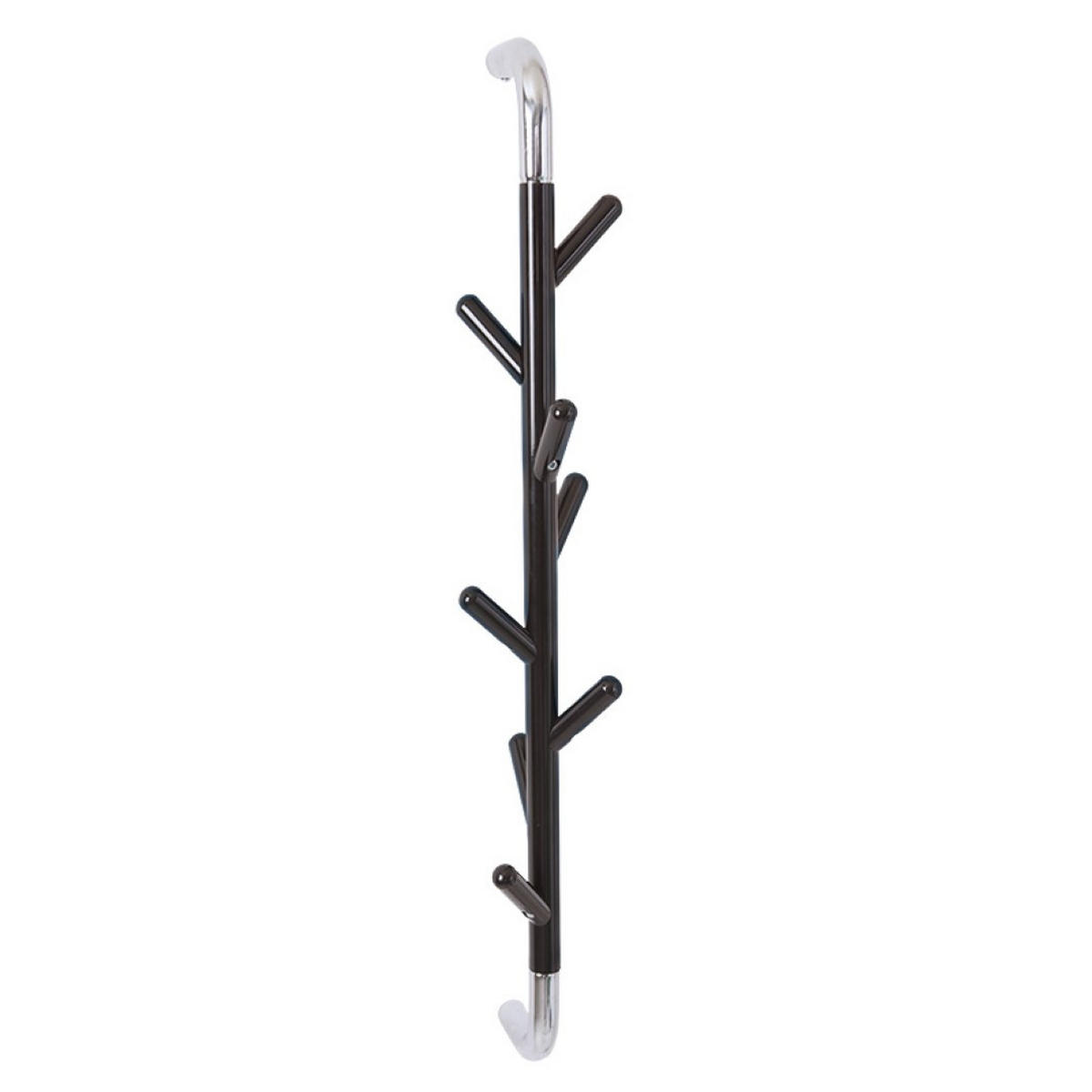 GARDEROBE Drehbar Mit 8 Haken 80x13x15 cm Schwarz & Haken Verchromt - Schwarz, Metall (13/80/15cm) - PROREGAL