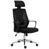 CHEFSESSEL Stoff Schwarz - Chromfarben/Schwarz, Textil/Metall (62.5/118/61cm) - CLP