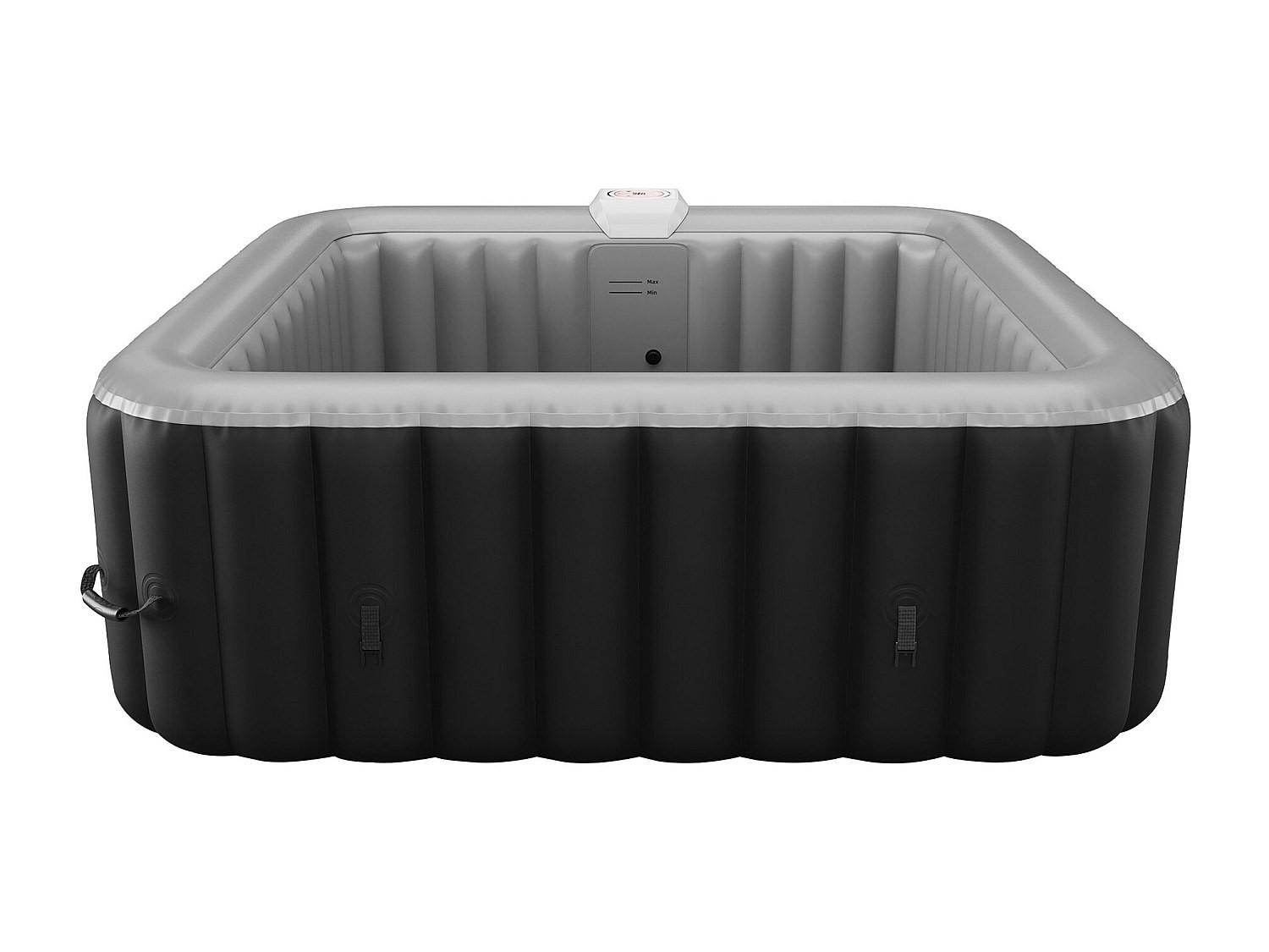 AUFBLASBARER Whirlpool - 6 Personen - Plastik - Schwarz - - Schwarz, Kunststoff (185/65/185cm) - Vente-Unique