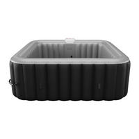 AUFBLASBARER Whirlpool - 6 Personen - Plastik - Schwarz - - Schwarz, Kunststoff (185/65/185cm) - Vente-Unique