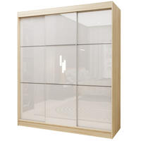 SCHWEBETÜRENSCHRANK VITALE 180/216/61 cm 3-türig Sonoma Eiche - Weiß/Sonoma Eiche, Holzwerkstoff (180/216/61cm) - MASSENO