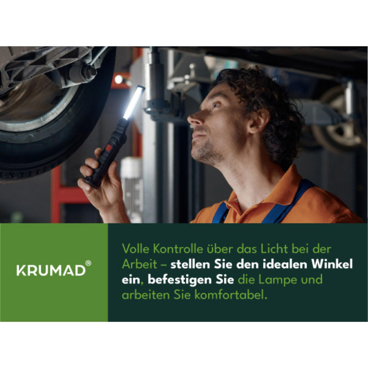 ARBEITSLAMPE, LED Werkstattlampe mit Magnetbasis und Akku - Schwarz, Kunststoff (2/19/19cm) - KRUMAD