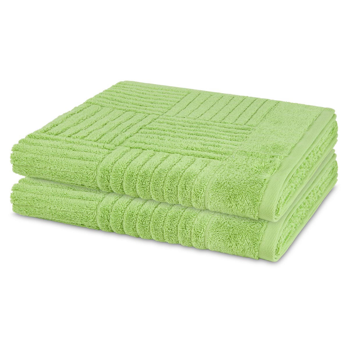 DUSCHTUCH Carre 2er-Set - Grün, Textil (70/140cm) - Ross